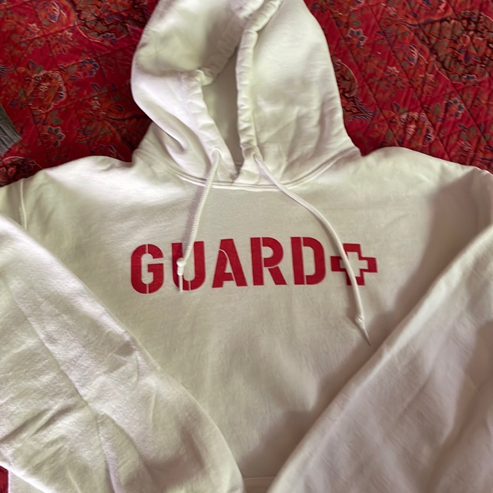 White Lifeguard Hoodle Size unisex Medium